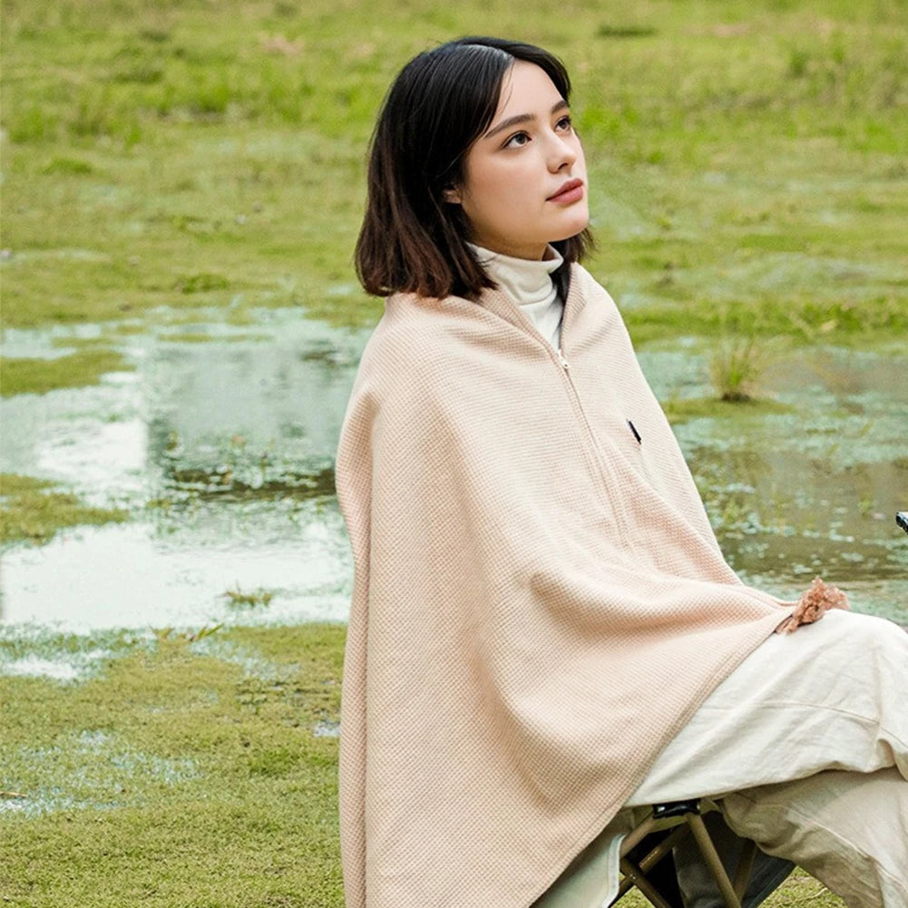 USB Heated Blanket Shawl — Portable Warmth, Wherever You Go